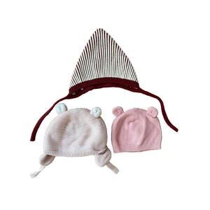 Hanna Andersson Baby Gap Bundle of Girl Winter Hats 12 months-3 years